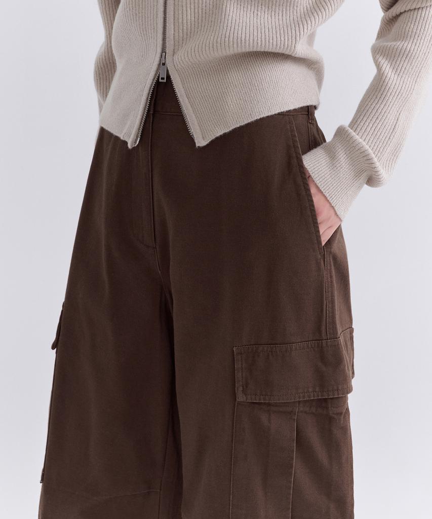 MUSINSA STANDARD WOMAN Women'S Fleece-Lined Wide Cargo Pants [Baroque Brown]