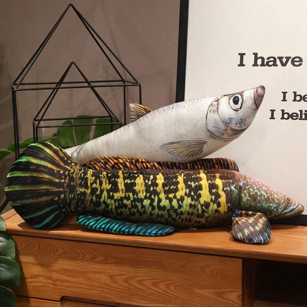 Perch Cartoon Fish Plush Toy Stuffed Fish Anime Pillow Dolls Simulation Fish Plush Pillow Bedroom