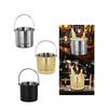 Ice Bucket with Handle Insulated Beverage Tub Snacks Serving Bucket Keep Longer Stainless Steel Champagne Bucket for Buffet BBQ