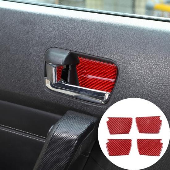 Red Carbon fiber Inner Door Bowl Sticker For Hummer H3 2005-09