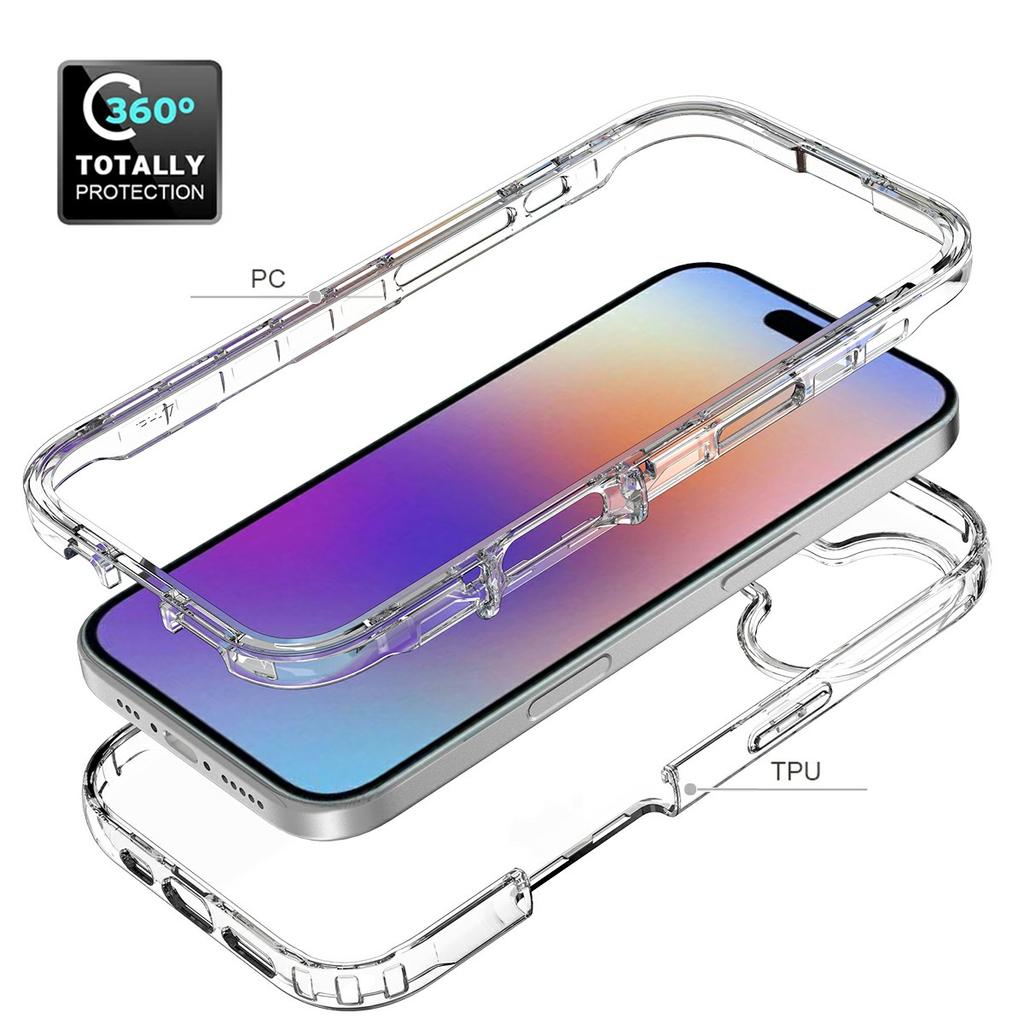 For iPhone 17 Case PC + TPU Gradient Color Mobile Phone Cover