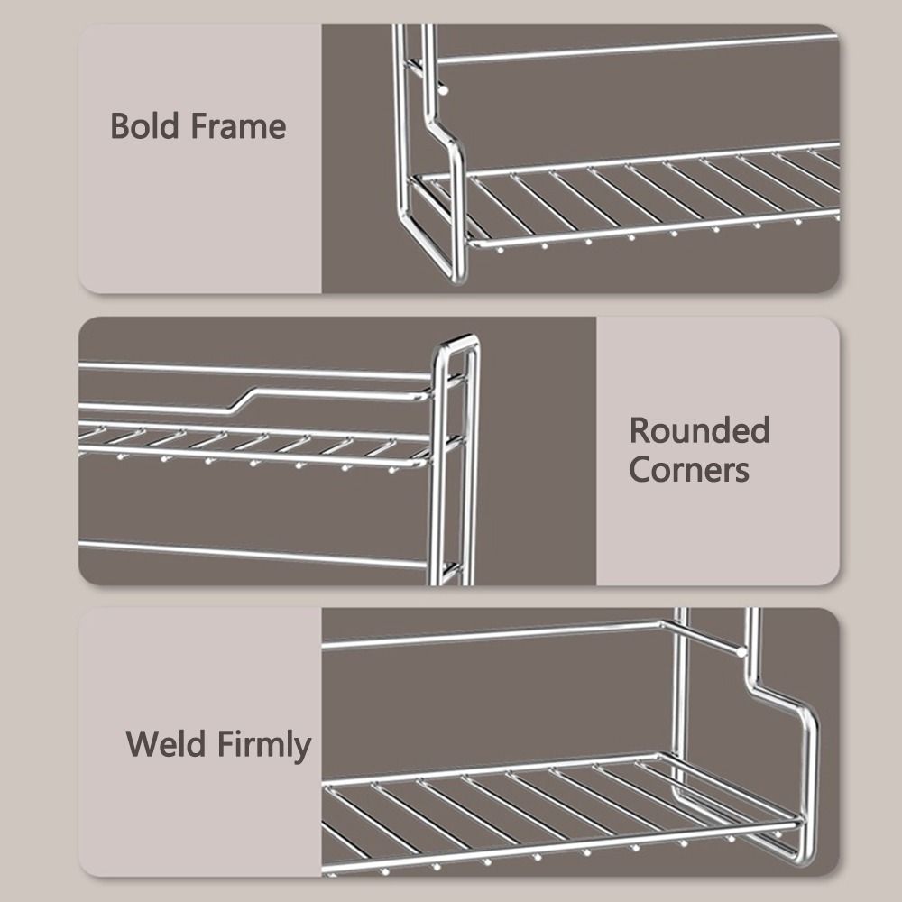 Modern Bathroom Storage Rack Double-layer Kitchen Sink Organizer  Kitchen Storage Supplies