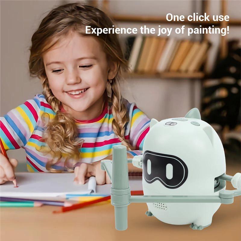 ABBP-Lernzeichenmaschine Zeichenroboter für Kinder Interaktive Dinosaurierform Lernzeichenmaschine mit Karten