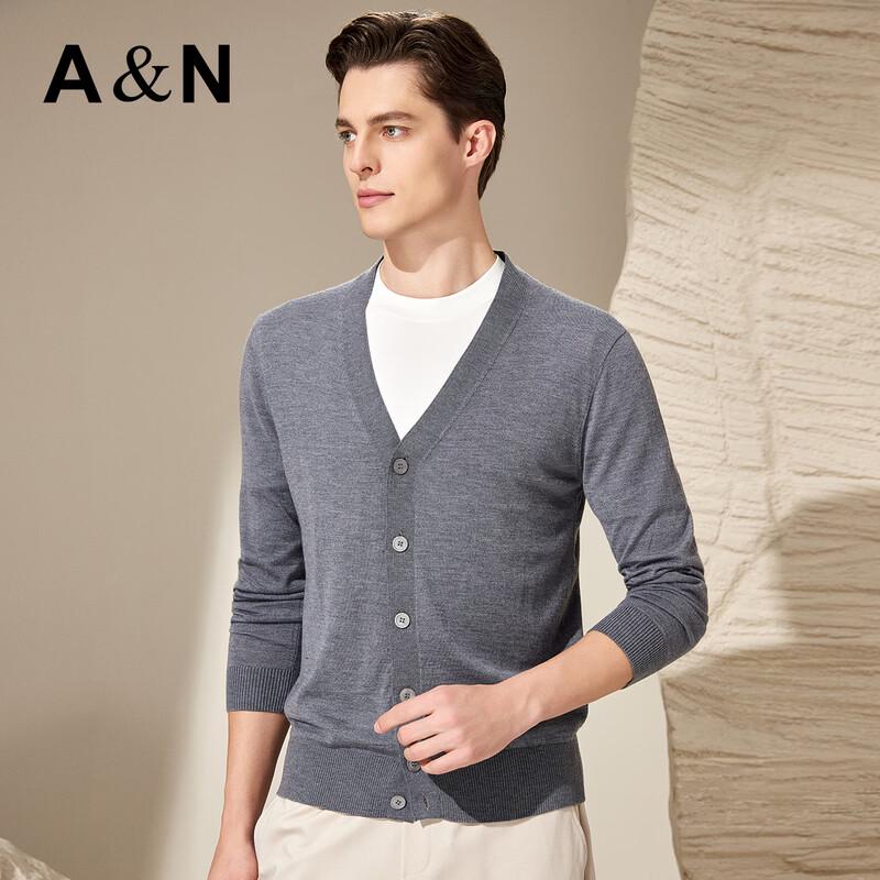 Antonio Men's Light Business V-Neck 100% Cashmere Cardigan