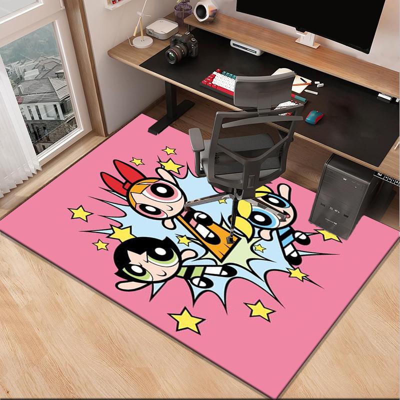 Power Police  Adventure Office Rug Chair Mat, Game Carpet, Suitable for Front Door, Bedroom, Living Room, Desk, Holiday Gift
