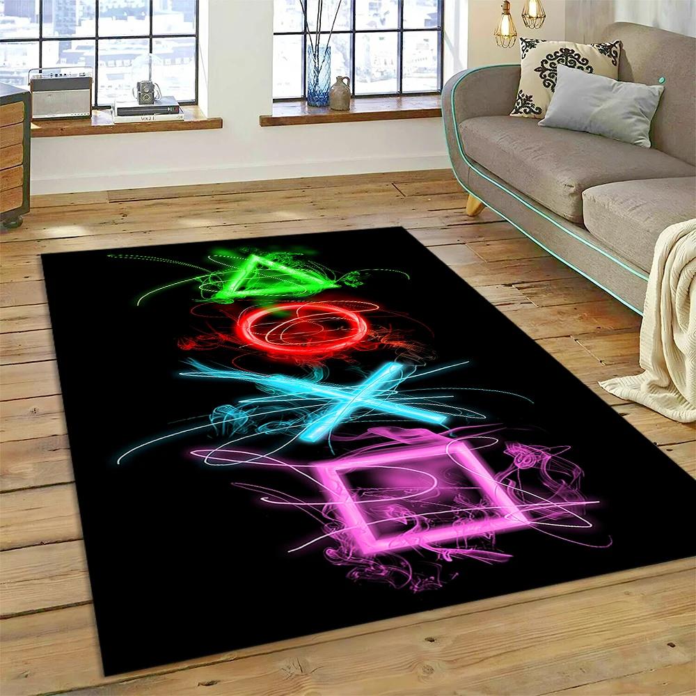Alfombra de Dibujos Animados 3D para Jugador de Videojuegos, Alfombra para Sala de Estar, Dormitorio, Sofá, Felpudo Decorativo, Alfombra para Área de Juego Infantil, Alfombra Antideslizante para Piso