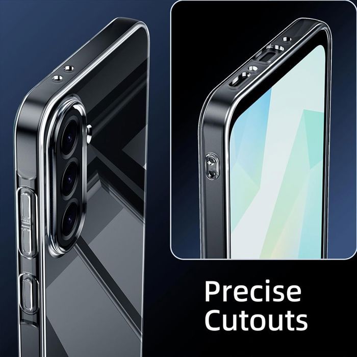 Protective Case - BOOLING - for Samsung Galaxy A56 5G - Transparent Silicone - 2 Tempered Glass - Shockproof