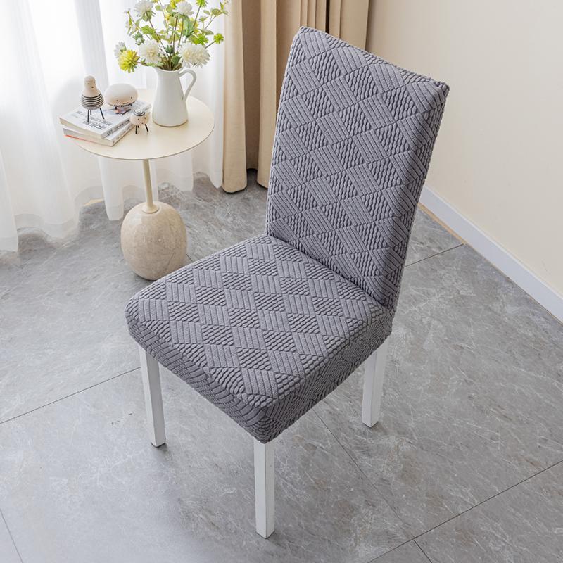 Chair Cover Universal Four Seasons Dining Table Stool Cover Backrest Integrated Protective Cover Knitted Elastic Chair Cover