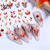 Waterproof Nail Decorations Autumn Leaf Art Stickers, Fall Maple Leaves Theme Accessories Manicure Decals, Self-Adhesive Stickers for Women and Girls