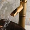 Copper Antique Bamboo Faucet European Retro Hot and Cold Basin Faucet Wash Basin Above Counter Basin Garden