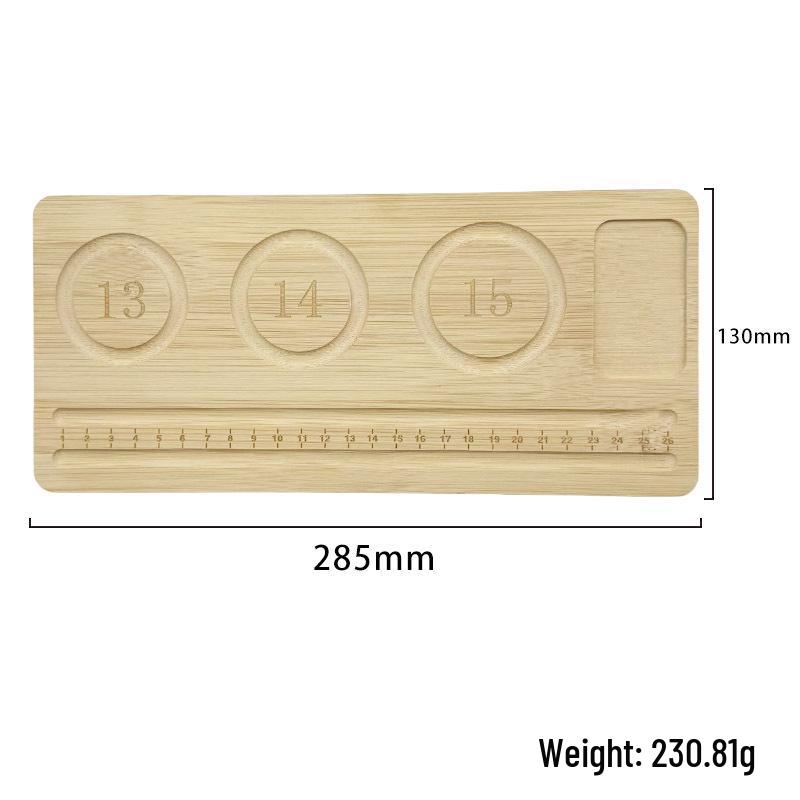 Modern Minimalist Solid Wood Beading Board - Bamboo Scale Tray for DIY Bracelets & Anklets