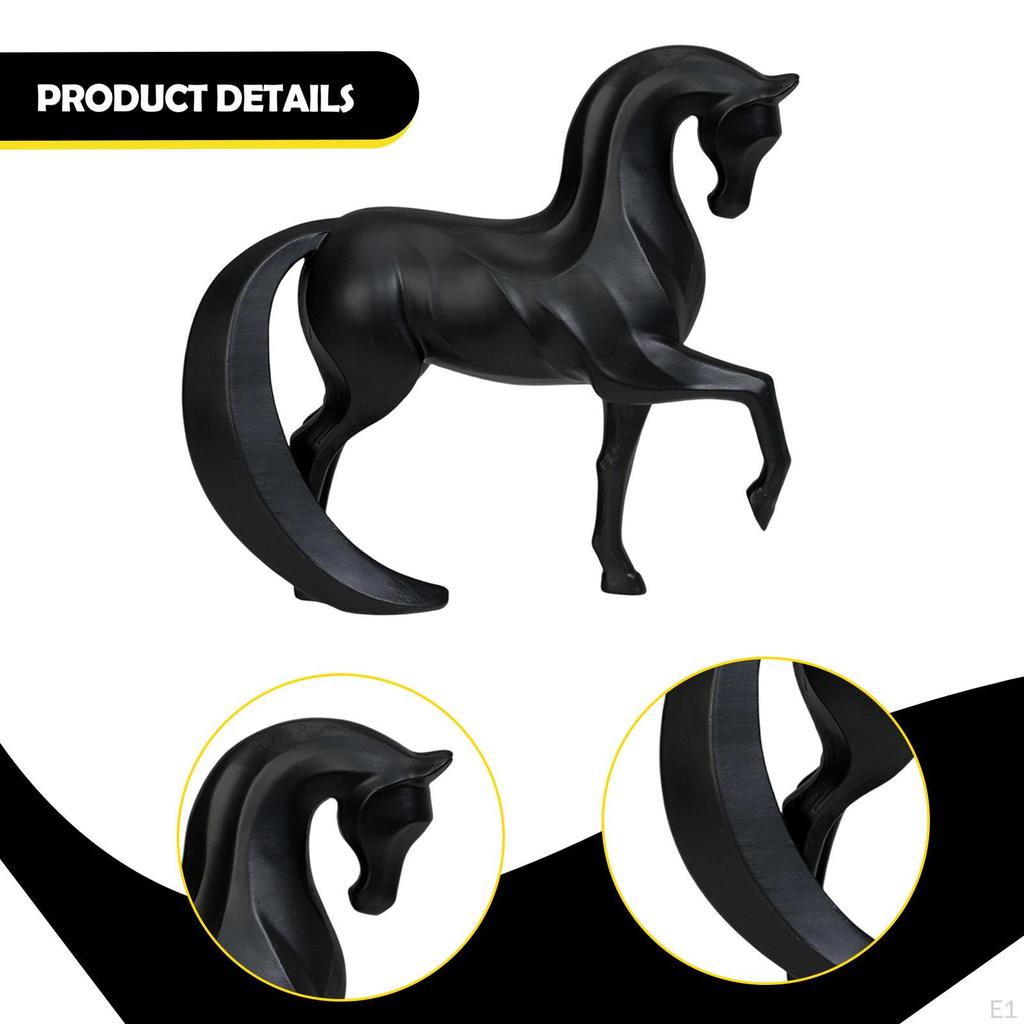 Carved Horse Statue, Animal Figurine, Modern Design, Office Decoration, Craft, Contemporary Art,