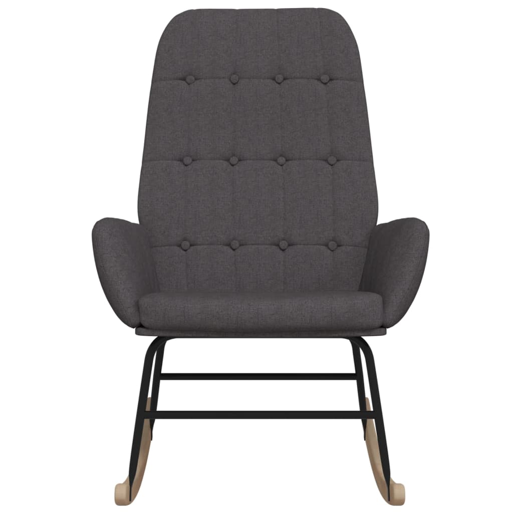 Vidaxl Rocking Armchair, Dark Grey, Upholstered In Fabric
