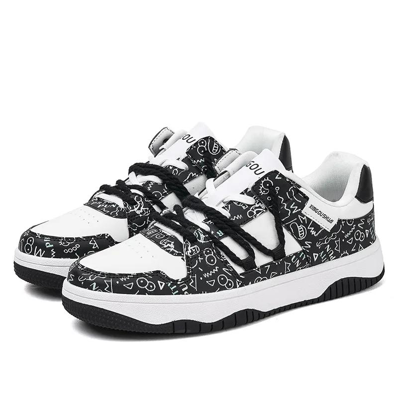 

MAEDEF Mens Shoes 2025 Summer Casual Sneakers PU Leather Slip Proof Comfortable Walking Shoes for Men Trendy Breathable Elevator 40 черный белый