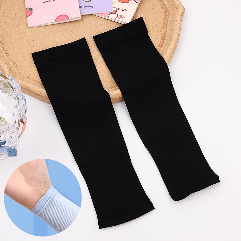 Sun Protection Arm Sleeves For Kids 4-12 Years Summer Sports Cooling Long Arm Cover Girls Boys Elastic Ice Cycling Beach Sleeve