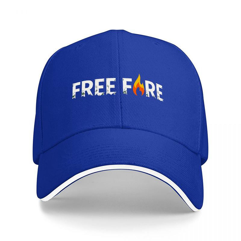FREE FIRE LOGO BASEBALL CAP BLACK WITH FLAME DESIGN UnisexS ADJUSTABLE HAT FASHION SPORTS ACCESSORY FOR OUTDOOR ACTIVITIES