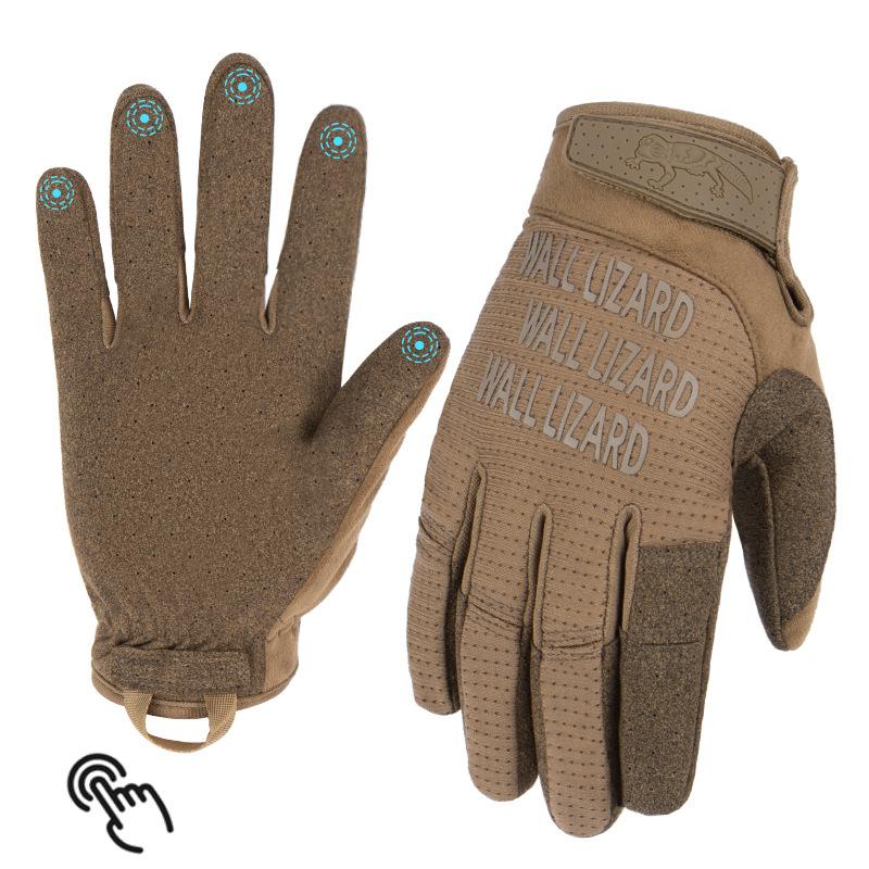 

Summer sunscreen cycling gloves, outdoor shooting touchscreen gloves S коричневый