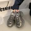 2025 Spring New Catwalk Model Dirty Dad Shoes Women Ins Trendy Retro Thick Sole Heightening Fried Street Sports Shoes Women
