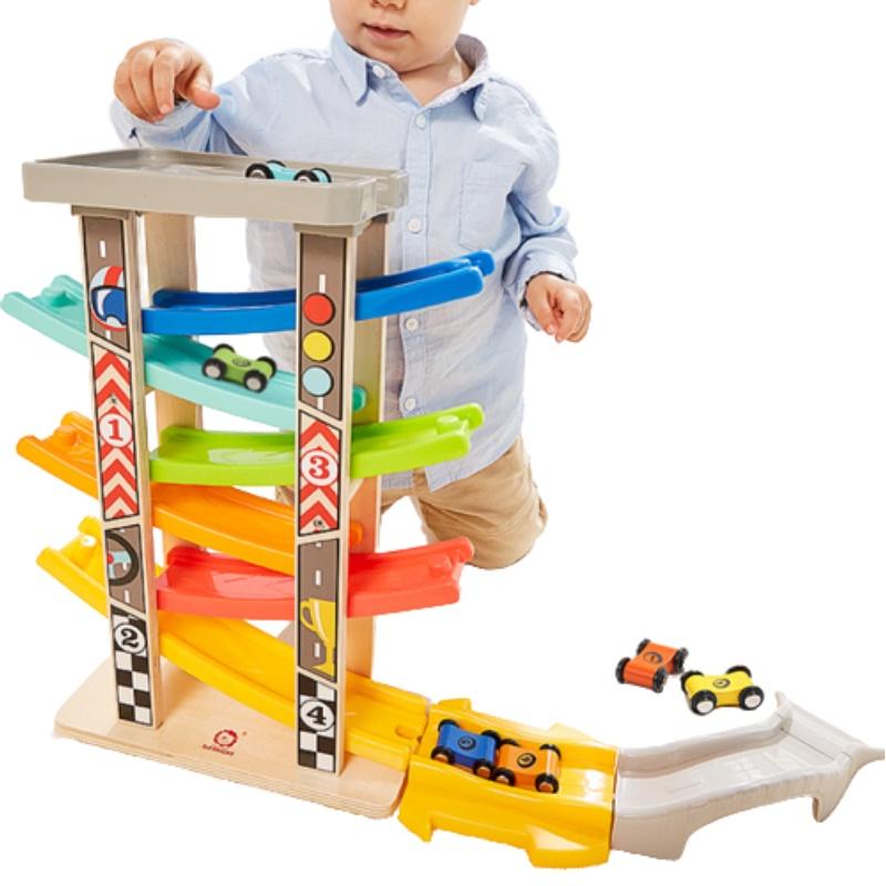 Special Baby Gliding Track Car Toy Wooden Material Non-electric 31*10.8*25.4