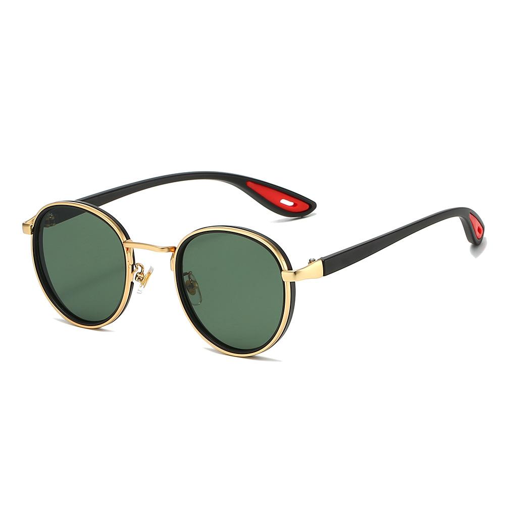 Non-polarized Vintage Metal Round Sunglasses Women for Men Shades Popular Hip Hop Outdoor Sun Glasses