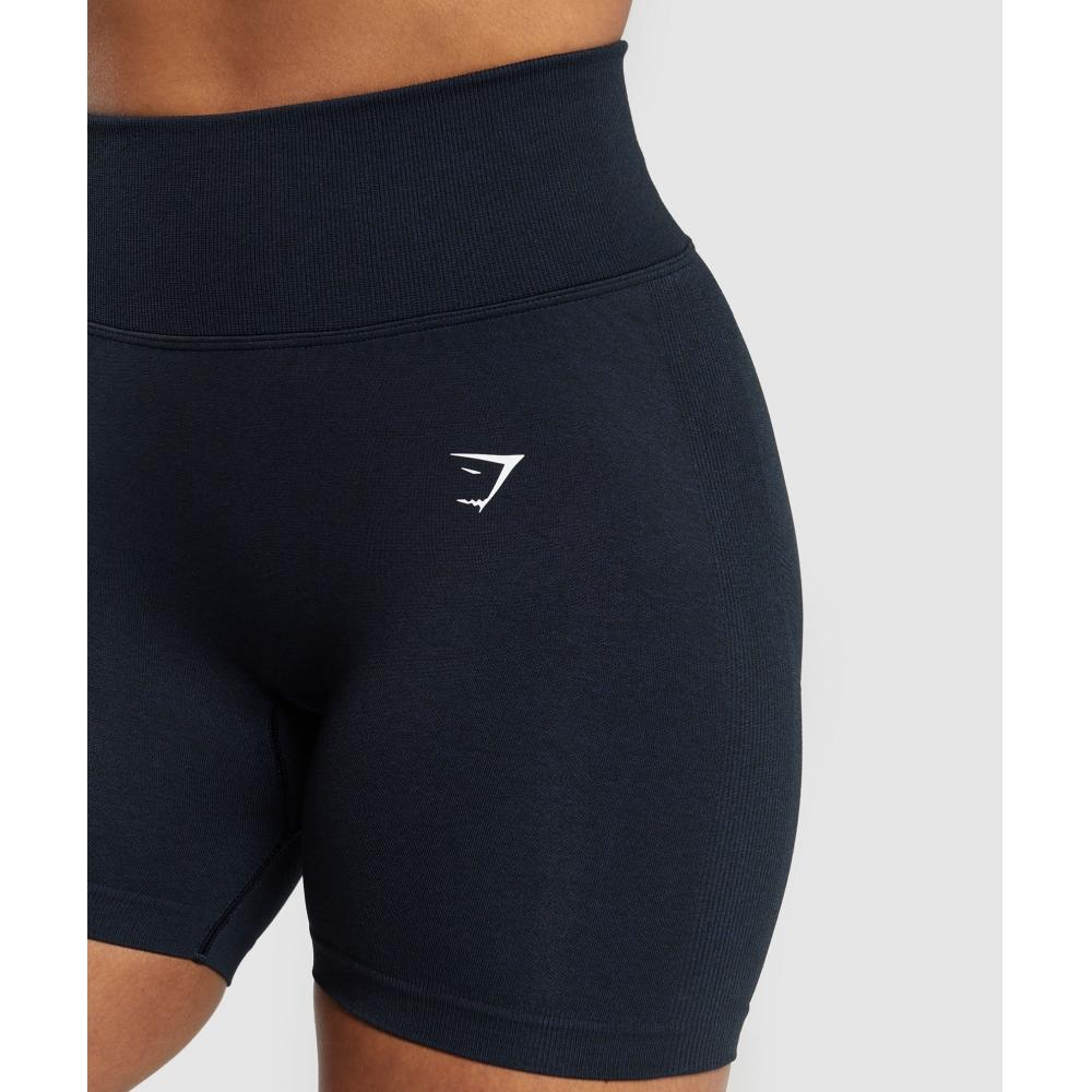Gymshark Lift Contour Seamless Shorts Midnight Blue Black Marl B6a8i Ucvj