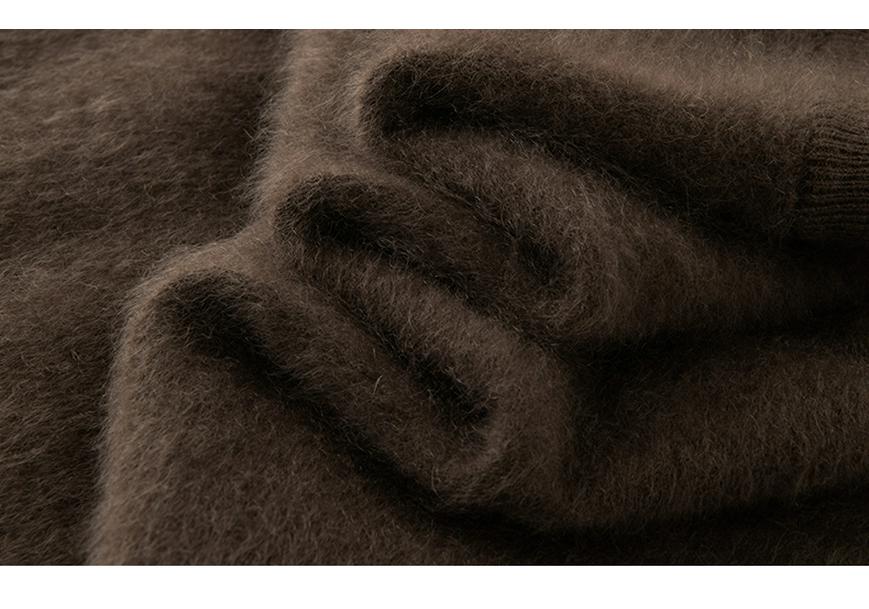 2026 Madder Brown Knit Sweater & Half Skirt Set in Heavyweight Pure Cashmere & Mulberry Silk