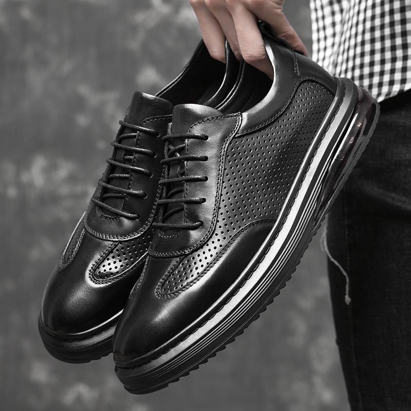 עיצוב חדש נעלי קז'ואל נוחות נעלי גברים אופנה עור אמיתי נעלי גברים מותג יוקרה נעלי ספורט טרקינג לגברים נעלי אימון רב-תכליתיות