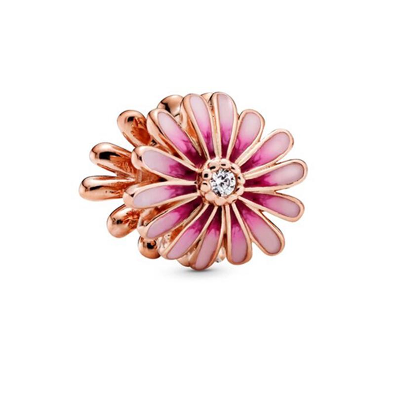 New Sparking Rose Gold Plated Clip Charm Beads Fit Original Snake Bracelet Necklace Beads For Diy Jewelry Women Jewellery Gift