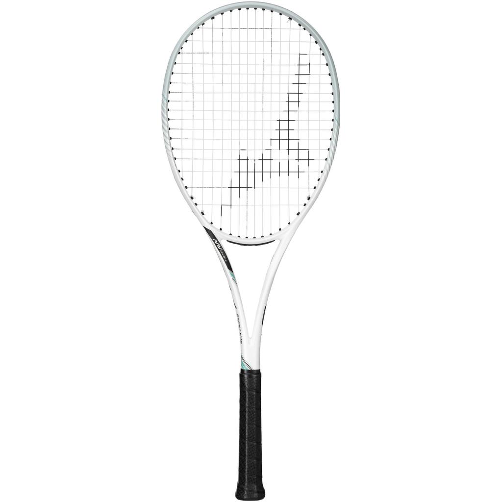 MIZUNO Deeforce Tennis Racket 63JTN543 V-10 (Soft Tennis), Unisex, White/Jade Green, 0U,