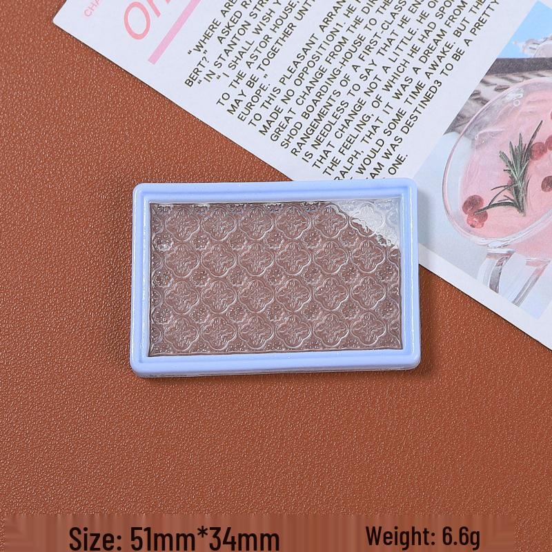 Handmade Transparent Square Carved Plate for DIY Resin Jewelry and Toy Accessories