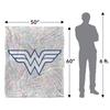 Wonder Woman Silky Floral Logo Blanket
