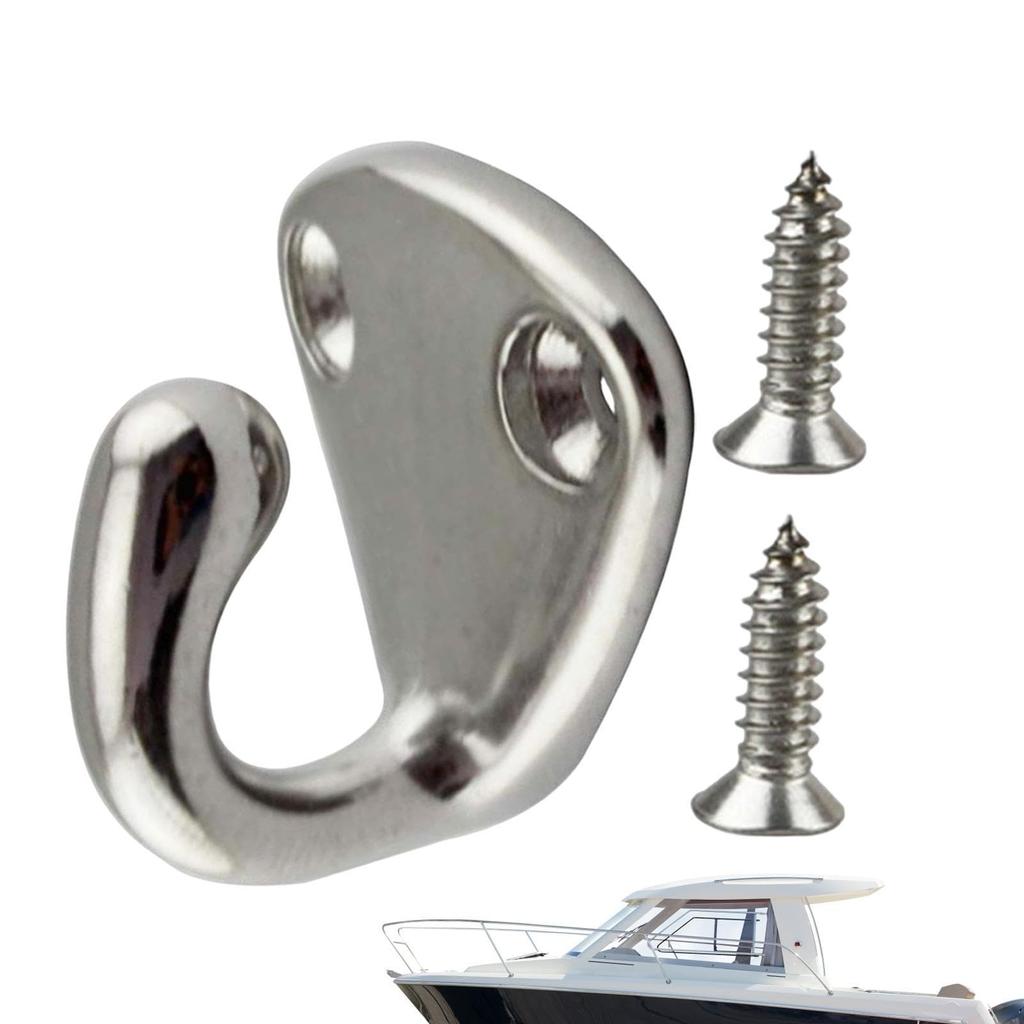 Vessel Wall Hooks - Stainless Steel 316 Fender Hooks, Wall Mounted Hooks Boat Storage