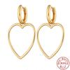 Fashion Hollow Heart Shape 925 Sterling Silver Earrings For Women Earrings  Trend