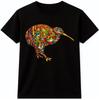 Kiwi Vogel T-shirt Kleurrijk Abstract Dierlijke Kunst Grafisch T-shirt