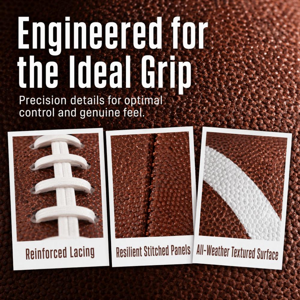 Brown American Football Size 9 Sports Ball Comfortable Grip Rugby Ball Outdoor Sports