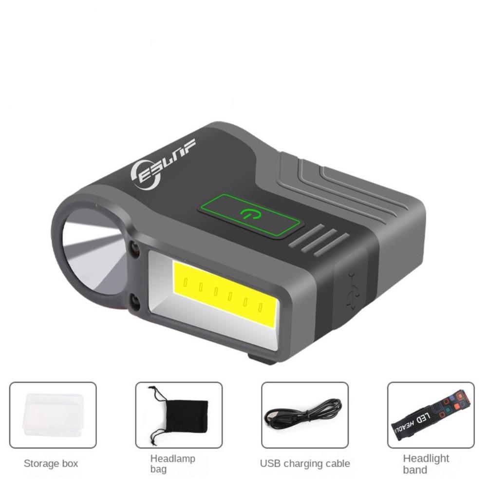 

Пластиковый светодиодный налобный фонарь для рыбалки Черный Оранжевый Красный USB Перезаряжаемый Рабочий свет 15см Умный датчик Водонепроницаемый Налобный фонарь для походов чёрный