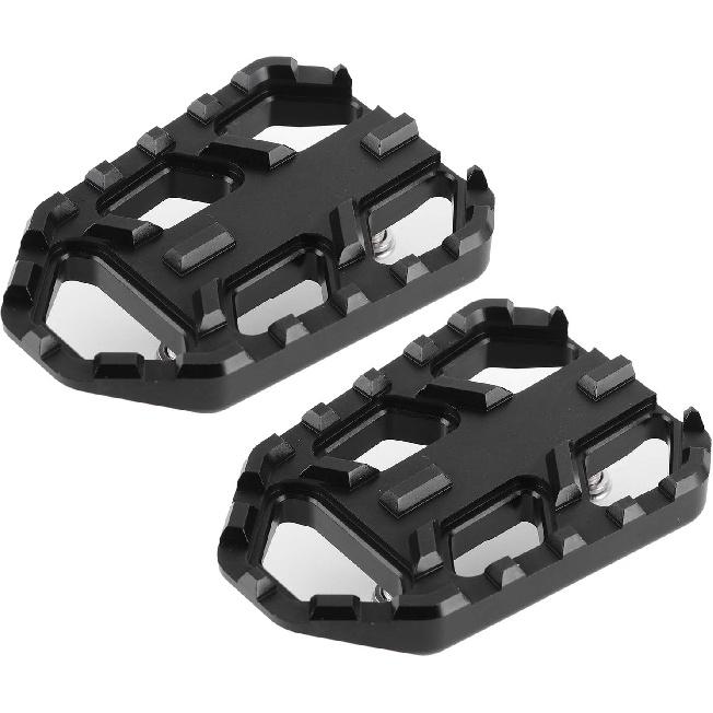Motorcycle Foot Pegs Footpegs Footrests Foot Pedals Rests Wide Footrest CNC Aluminum Alloy Pedals Fit FordL650 DL1000 VSTROM (black)