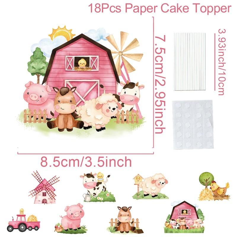 Dinosaur Paper Cake Insert Topper Ice Cream Butterfly Farm Birthday Party Decor Kids Dessert Insert Jungle Animal Cake Topper