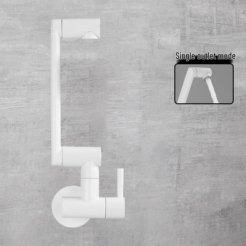 TLXT Wall-Mounted Foldable Single Cold Kitchen Faucet
