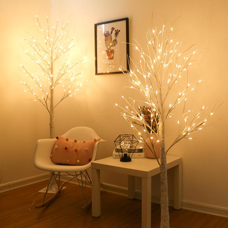 Cross-Border LED Christmas Lights - Luminous White Birch Branches for Home Decor