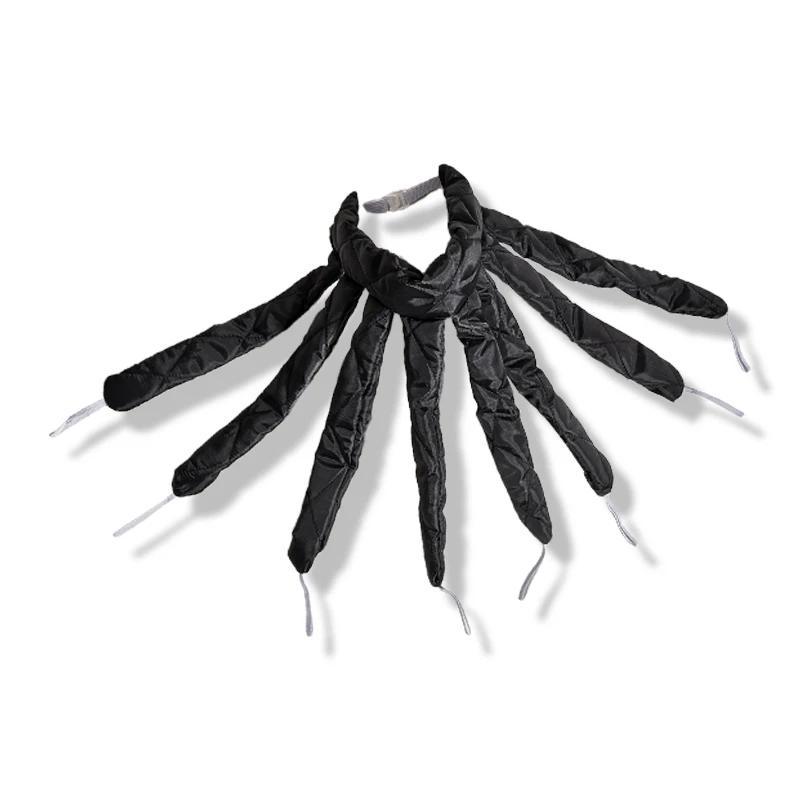 

Octopus Hair Rollers Heatless Headband for Long Hair No Heat Foam Hair Curlers Cotton Ribbon Hair Curlers Hair Styling Tool чёрный