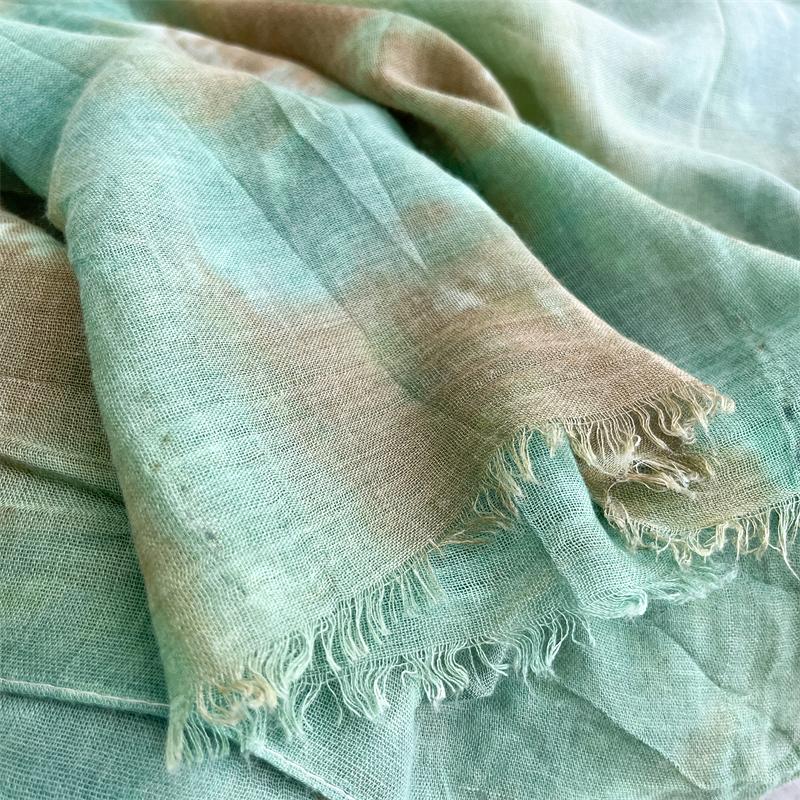 Damen Baumwolle Batik Schal Strand Hijab Schals Und Wickeltücher Luxus Einfarbig Damen Foulard Echarpe Designer Bandana