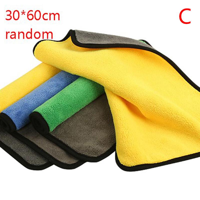 

Микрофибра Коралловый флис Полотенце для мытья автомобиля Детейлинг Уход за автомобилем Чистка Сушилка для автомобиля Аксессуары 30X30/60 см Случайный 30*60cm
