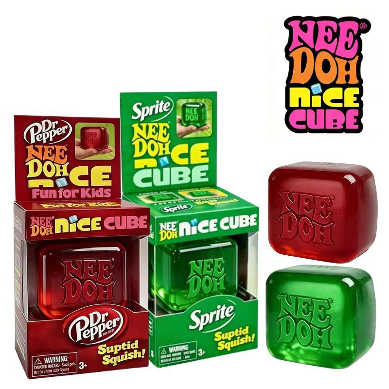 @Trending Nee Doh Jellyfish & Cube Squish Toy, Soft Jelly Squeeze Stress Relief Fidget Toy, Sensory NeeDoh for Kids & Adults