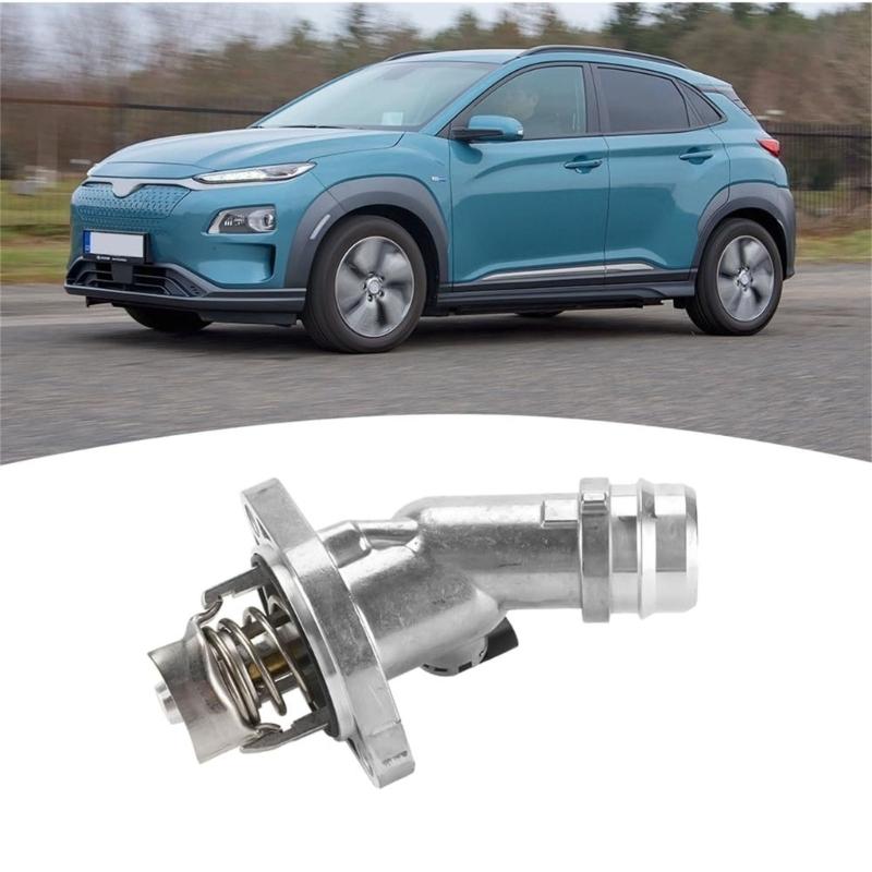 Engine Coolant Thermostat Assembly 25500-2E085 255002E085 for Veloster 2017-2020 Thermostat Housing Assembly Replacement