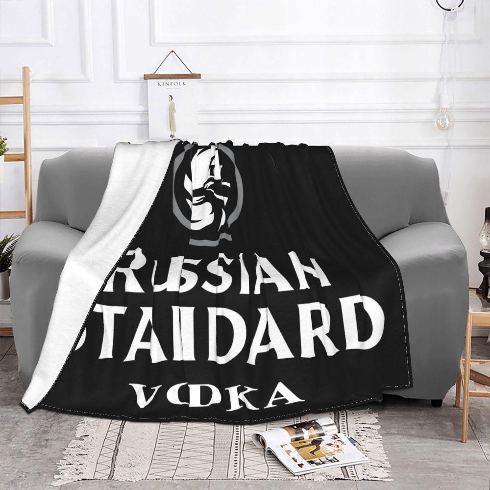 NEW Russian Standard Vodka Blankets and Throws Super Soft Thermal Indoor Outdoor Blanket for Living Room Bedroom Travel