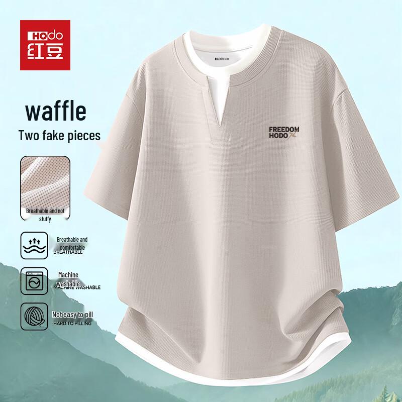 Hodo Men s Waffle Knit Short Sleeve T-Shirt 2XL