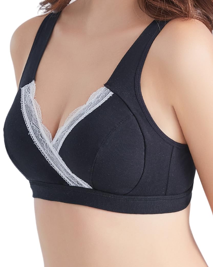 

Developed by working Nursing maternity large size high side underwear [Mother Terrace] moms! / bra, non-wired bra, bra, design, pre-natal care, чорний