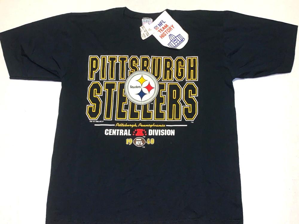 Rare Vintage 1995 Pittsburgh Steelers Football Team T-Shirt NWT Youth LG 16 18 Unisex T-Shirt M