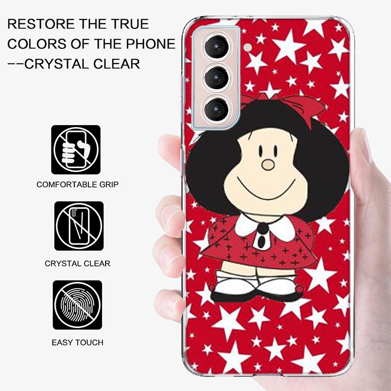 Mafalda Cartoon Phone Case For Samsung A17 A56 A36 A26 A16 A55 A35 A25 A15 A05S Galaxy A71 A51 A41 A31 A21S A70 A50 A40 A30 A20S